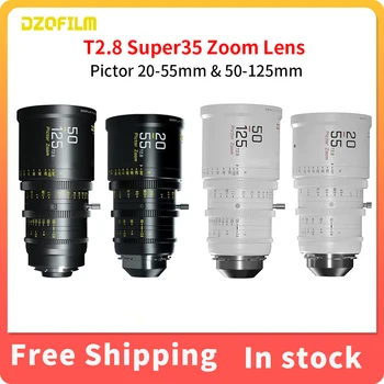 DZOFilm Pictor 20-55mm a 50-125 mm T2.8 Super35 Zoom Objektív Zväzok (PL, Mount a EF Mount, Black) Clona Rozsah T2.8 až T22