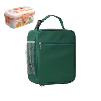 Chladnejšie Taška Pre Prácu Bočné Sieťované Vrecká Dizajn Dospelých Lunch Box Opakovane Izolované Školy Cestovné Piknik Tote Taška S Rukoväť Ženy
