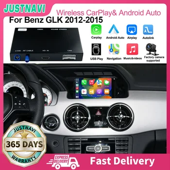 JUSTNAVI Bezdrôtový Apple CarPlay Android Automatická Inteligentná AI BOX Na Mercedes Benz GLK Triedy X204 2012-2015 HDMI Funkcia