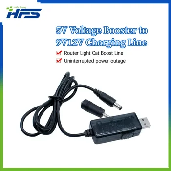 USB boost converter kábel 5 na 9v a 12v dc, step-up prevodník, 3.5x1.35 mm konektor pre napájanie/nabíjačky/napájacie konvertor