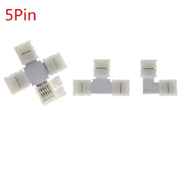 2pin 4pin 5pin LED Pásy Konektor pre Ľahké zapojenie vodičov 10 mm Tvaru L / T Tvar / X Tvar Zadarmo Zváranie Konektor 50pcs/veľa