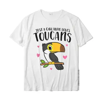 Len Dievča, Ktoré Miluje Tukan Roztomilý Vtákov Láska Toucan T-Shirt Tričká Topy & Tees Funky Bavlna Design Vytlačené Na Mužov
