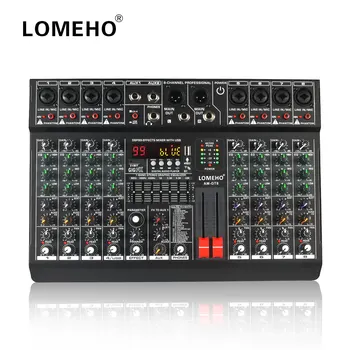 LOMEHO 8 Channel Mixing Console 99 DSP Efekty 7 pásmový EQ 2 AUX Výstup 48V Audio Zvuk Mixér USB Bluetooth Procesor Tabuľka AM-GT8