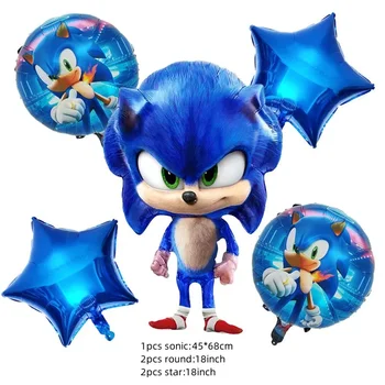 Karikatúra Super Sonic Vtipné Narodeninové Balóny Miestnosti Dekorácie Deti Strany Darčeky Strany Dodáva Hliníkové Fólie Globos