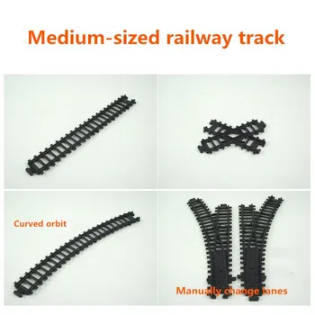 Stredné elektrický vlak železničnej trati vlak model príslušenstvo toy train track