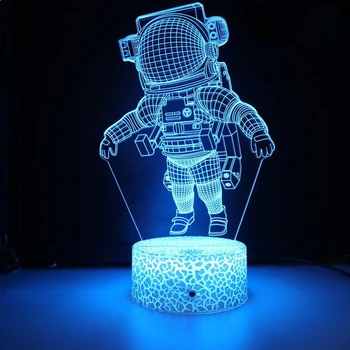 Nighdn 3D Moonwalking Astronauti Nočné Svetlo pre Deti Spálňa Izba Dekor ChristmasGift pre Dievčatá, Chlapci, Deti, Ženy, Priateľky