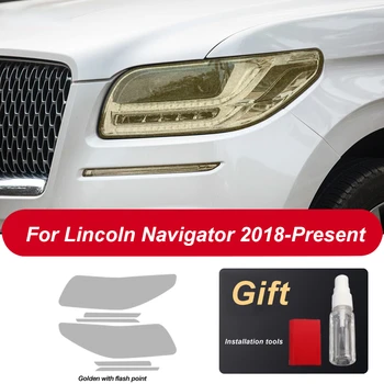 2 kusy Transparentné Čierna TPU Auto Svetlometu Ochranný Film Nálepka Pre Lincoln Navigator 2018-Súčasná Obnova Príslušenstvo
