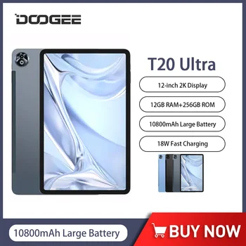 DOOGEE T20 Ultra Tablet 6nm 12 Palcový 2K Octa-Core 12 GB RAM+256 GB ROM 10800mAh 16MP Android 13 Tablet Pc Quad Box Stereo Reproduktory