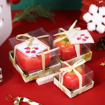 Vianočné dekorácie apple vonné sviečky vôňa darčeková tvorivé romantické Vianoce pokoj ovocie sviečka