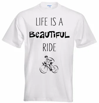 T-Shirt Mužov Nové Tlač Mužov Tees Lete Život Je Krásny Rider Cycler Požičovňa Cyklus Bmx Hobby Slogan Mužské Tričko Classic