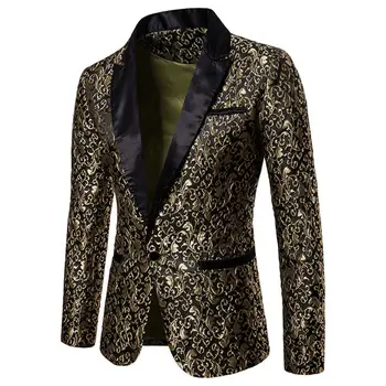 2023 Luxusné Žakárové Mužov Sako Klope Business Formálne Mens Kabát Svadobný Oblek Bundy Mužskej Módy Prom Oblek, Sako Muž Kostým