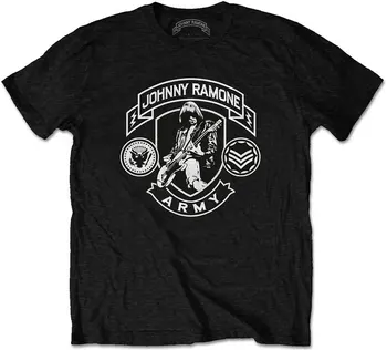 Johnny Ramone - Armáda Logo Pánske Čierne Tričko (Veľké)