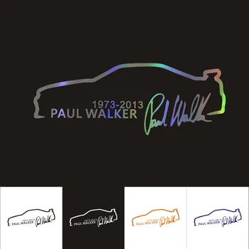 Auto Nálepky pre Paul Walker Rýchlo a Zbesilo KK Vinyl 3D Nálepka Auto Príslušenstvo Styling Reflexná Nepremokavá 13*5 CM