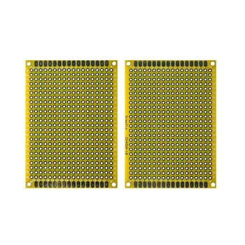2 KS PCB Dosky Žltá obojstranná Doska 5*7 CM PCB DIY Univerzálnej Dosky s obvodmi