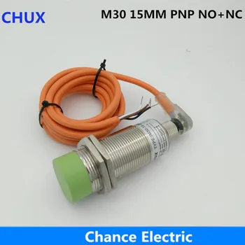 CHUX M30 Indukčného snímača priblíženia prepínač PNP 4wires NO+NC (IM30-15-DPC-C) 15 mm detekčná vzdialenosť ohýbať konektor