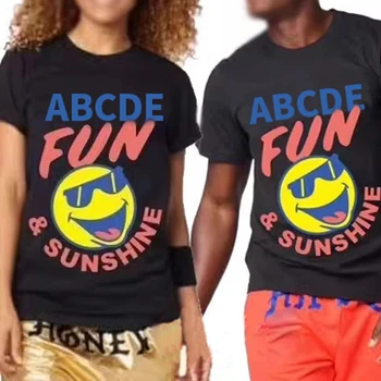 ABCDE fitness rekreačný šport bavlna mužov a ženy krátke sleeve T-shirt top T082