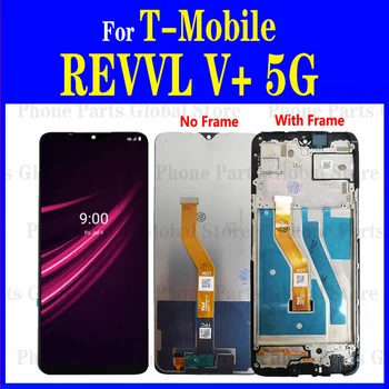 Displej Pre T-Mobile REVVL V+ 5G LCD Vplus S Rámom Dotykový Panel Obrazovky Digitalizátorom. Senzor Montáž REVVL / Plus 5G Náhradné