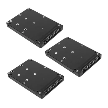3X 44PIN MSATA 2,5 Palcový IDE HDD SSD MSATA, aby PATA Adaptér Converter Karty s puzdrom