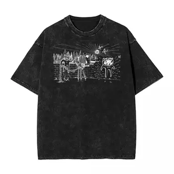 Umyté T Košele Radiohead Hip Hop Novinka T-Shirt Nadrozmerná Streetwear Krátky Rukáv Grafické Topy Tee Tričko pre Mužov, Ženy