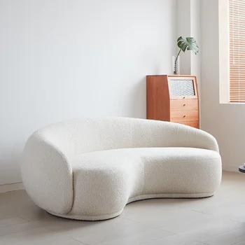 Nábytok, zakrivené gauč, obývacia izba, moderný a minimalistický malé jednotky, pás