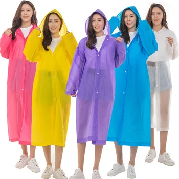 1PC Vysokej Kvality EVA Unisex Pršiplášť Pribrala Nepremokavé Daždi Kabát Ženy Muži Outdoor Camping Non Jednorazové Dospelých Rainwear Oblek