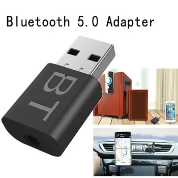 USB Napájanie Bluetooth 5.0 Automobilovú Súpravu Wireless Music Stereo Audio Prijímač, Adaptér, Auto Bluetooth, AUX pre autorádio MP3 PC