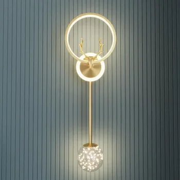 Nordic Moderné Sconce Nástenné svietidlo LED Osvetlenie Pre Živé Nočné Chodby, Schodisko, Predsieň, Domáce Vnútorné Osvetlenie Izba Dekor Nástenné Svietidlo 6pa