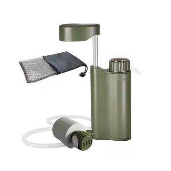 Vodný Filter Ručné Čerpadlo 6-Stupeň Backpacking Vodný Filter Systému Ľahký 0,01 µm Vodný Filter Camping Prežitie S Kompasom
