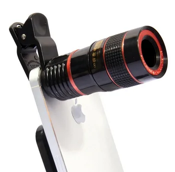 Mini Teleobjektív Telefón Objektív 8X/12X Optický Zoom sa hodí pre Väčšinu Typov Telefónov pre Cestovanie, Fotografovanie Lov Camping Outdoor Náradie