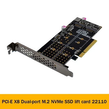 PCI-E X8 Dual Channel M. 2 Nvme Boost M. 2 M KEY Nvme Solid-State Disky, Rozširujúca Karta