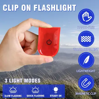 Vonkajšie Športové LED Bezpečnostné Svetlo Reflexné Svetelné Klip Systémom Cyklistické Multifunkčné Magnet Svetlo Výstražné Klip Prechádzky