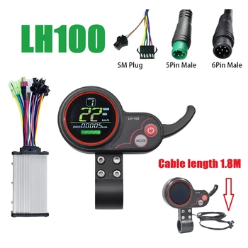 LH100 LCD Displej Plyn Meter+36V 350W Sínusová Vlna Radič Časti Elektrických Skútrov/Klince LCD Rýchlomer (5PIN)