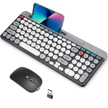 Ergonomické Bluetooth-kompatibilné Klávesnice a Myši Nastaviť 2.4 G Bezdrôtové Pripojenie pre Notebook, PC Hry Bezproblémové Pripojenie