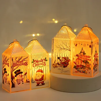 Vianočné Svetlo Svietidla Stanta Claus Snehuliak LED Nočné Osvetlenie na Vianoce Stromček, Ozdoby, Závesné Svetlo, Domáce Dekorácie
