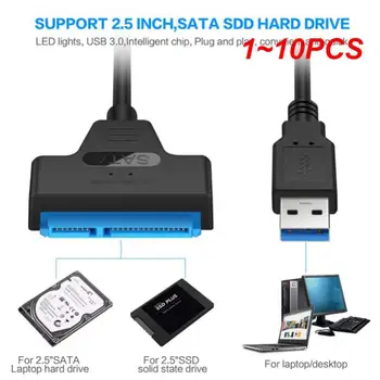 1~10PCS 3.0 2.0 SATA 6 gb / S 3 Kábel Sata Do USB 3.0 Adapter Podporu 2.5 Palcový Externý HDD SSD Pevný Disk 22 Pin Sata III
