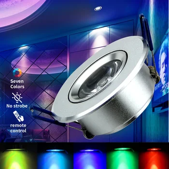 Zapustené Mini LED Stropné Bodové Svetlo RGB s Diaľkovým ovládaním Stmievateľné LED Dole Svetlo