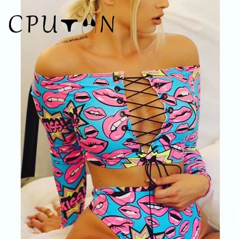 CPUTAN 2024 Sexy Čipkou Bikini Set Vysoký Pás Kus Dvoch Afrických Tlač Biquini Plavky Brazílsky BathingSuit Plavky, plážové oblečenie