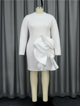 Šaty Elegantné Ženy Veľké Veľkosti Žien Midi Šaty na Večierok Slim Bodycon Koktail Svadobné Šaty Nadrozmerné Šaty Ženy