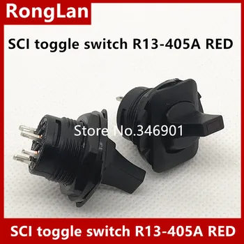 [SA]Elektronické prepínanie Taiwan Nové SCI čierna plochá rukoväť prepínač 4FEET 2gears R13-405AL / R s LED3V červená otvoriť--50pcs/veľa