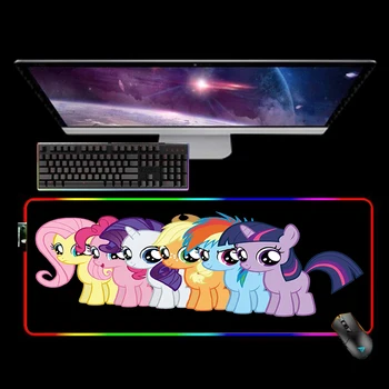 RGB Môj Malý PonyS Myši LED vysokorýchlostné Počítačové Príslušenstvo Mousepad Stôl Mat Veľká Klávesnica Podložka pod Myš Rohože Gaming Mouse Pad