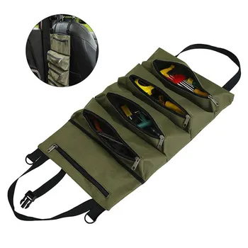 Pracovný Nástroj Bag Roll Nástroj Roll Viacúčelový Nástroj Roll Up Taška Kľúča Roll Puzdro Zavesenie Nástroja Na Zips Dopravcu Tote Outdoor Kit