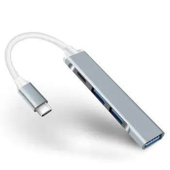 4Port USB 3.0 Hub Rozbočovač USB High Speed Type C Splitter Adaptéry pre PC, Počítačové Príslušenstvo Viacportová HUB 4 USB 3.0 2.0 Porty