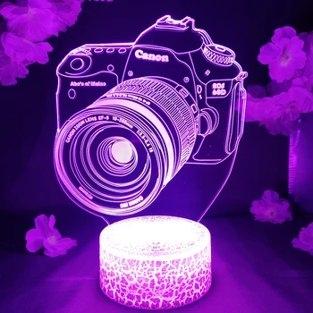 3D Digitálny Fotoaparát DSLR Ilúziu, LED Svetlo, Vianoce, Darček pre Priateľov, Rodičov Syn, Dcéra Darček Hobby Osvetlenie Dekoratívne Stolná Lampa