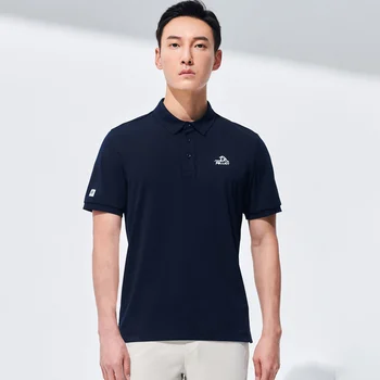 PELLIOT T-shirt pánske 2023 letné nový half-rukáv priedušná polo tričko športové fitness všestranný business krátky rukáv
