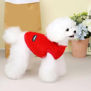 Mäkký Fleece Oblečenie pre psy, Fleece Vesta Textúra Tričko pre Teddy/francúzsky Buldog Bunda Pug Coats