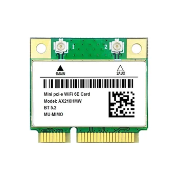 AX210HMW Karty WiFi WiFi 6E Mini PCI-E AX210 802.11 Ax/Ac 2.4 G/5G//6 G BT5.2 Bezdrôtový Adaptér pre Notebook