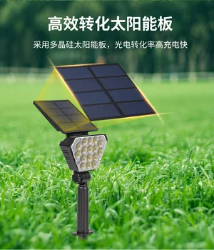 Solárne LED Svetlo Nastaviteľné Vonkajšie Solárne Nástenné Svietidlo IP65 Vodeodolný Záhradného Osvetlenia pre Trávnik, Záhradné Dekorácie Svetlá