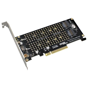 PCI-E X8, X16 Dvojitý Disk Transfer Kartu NVME M. 2 MKEY SSD RAID Rozšírenie Adaptér Doska PCI-E 3.0 4.0
