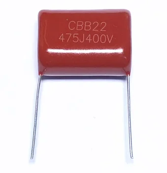 10pcs CBB22 film kondenzátor 400V475J 4.7 uF P=25 MM