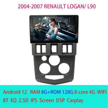 Android12 Auto Stereo pre Renault Logan L90 2004-2007 Navigácie GPS autorádia Multimediálny Prehrávač Vedúci Jednotky Autoradio Audio
